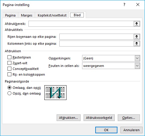 Tip afdruktitels.